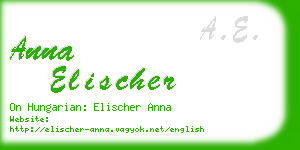anna elischer business card